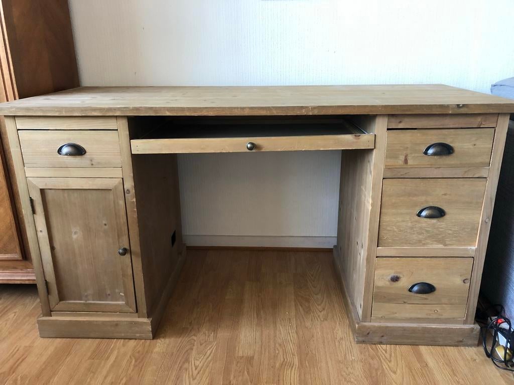 Meuble bureau, Maison & Meubles, Bureaux, Utilisé, Bureau d'ordinateur, Bois, Démontable, Avec tiroirs, Espace de rangement, Enlèvement