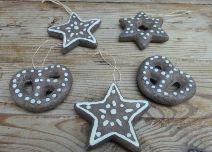 Krakelingen en sterren voor in de kerstboom, KERST, Diversen, Kerst, Gebruikt, -, -, Ophalen of Verzenden