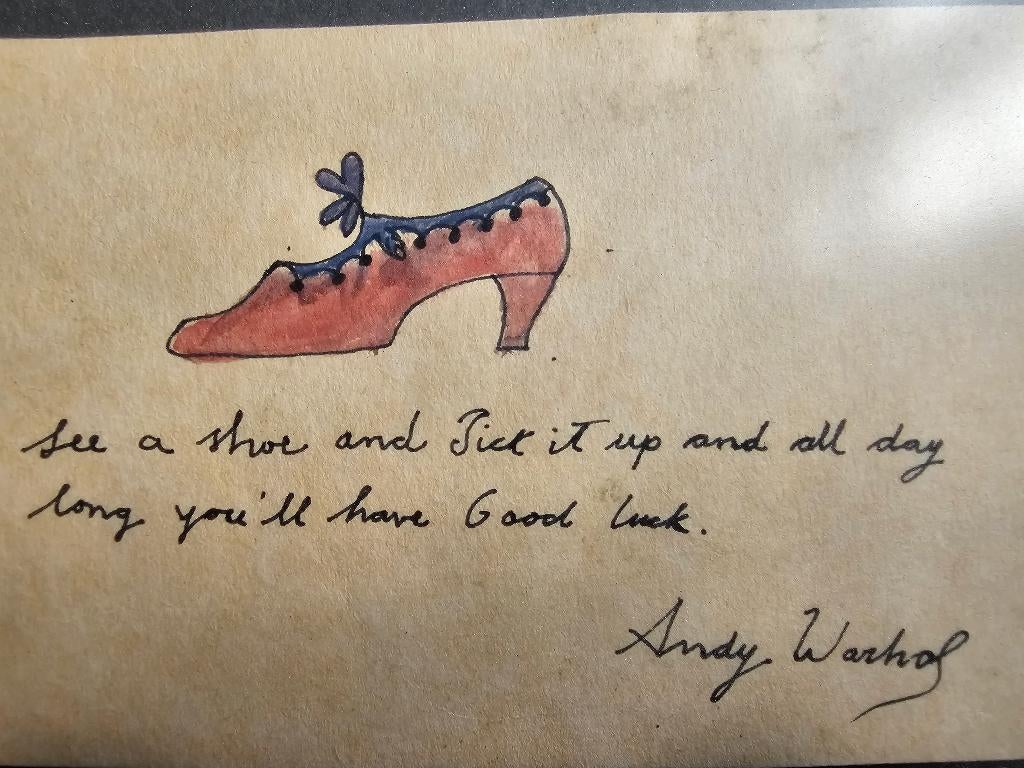 Andy Warhol  Kleine Aquarel en ingelijst, Ophalen
