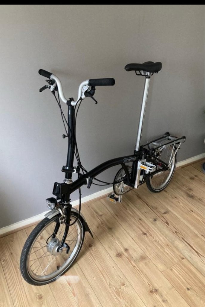 Brompton H6RN Noir 6 vitesses éclairage dynamo rack arrière, Vitesses, Frein sur jante, Brompton, Comme neuf