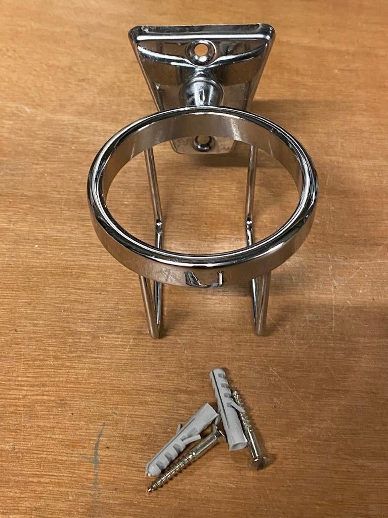 1 Bekerhouder en 2 Toiletrolhouders nieuw, Ophalen of Verzenden, Nieuw, Chroom