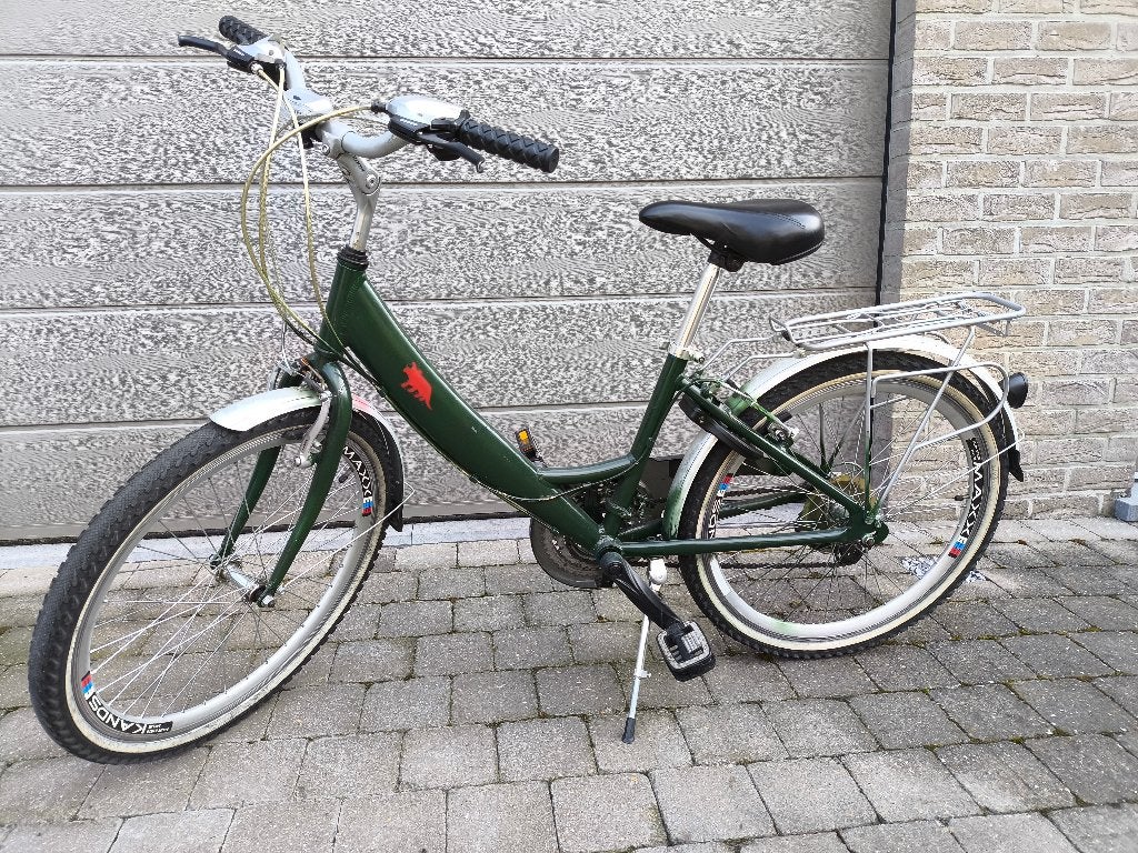 Groene kinderfiets, Fietsen en Brommers, Fietsen | Kinderfietsjes, Ophalen, Gebruikt, 20 inch of meer