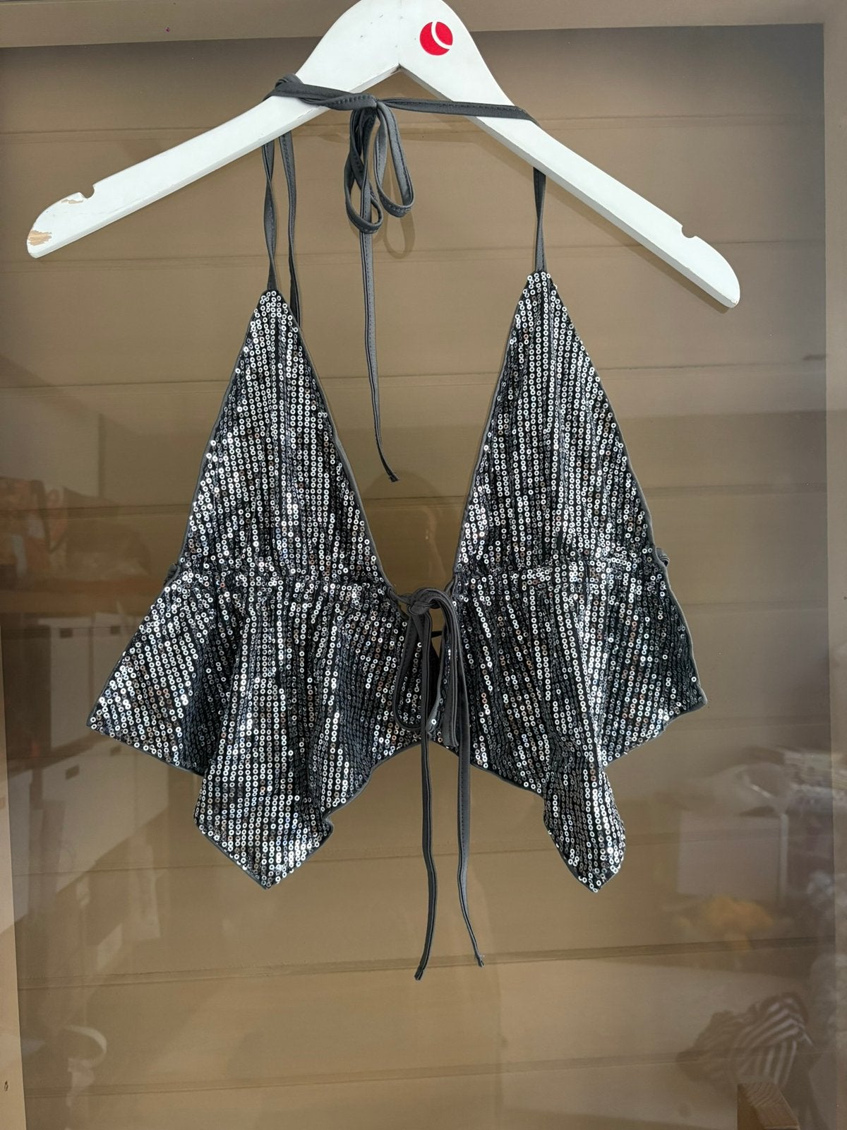 Halter neck glitter top SHEIN size 38, Kleding | Dames, Maat 38/40 (M), Nieuw, Ophalen of Verzenden, Zonder mouw