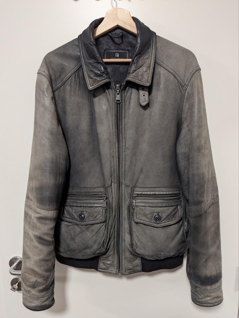Jas van echt leer - Pierre Cardin - Maat 52 (L), Kleding | Heren, Jassen | Winter, Ophalen