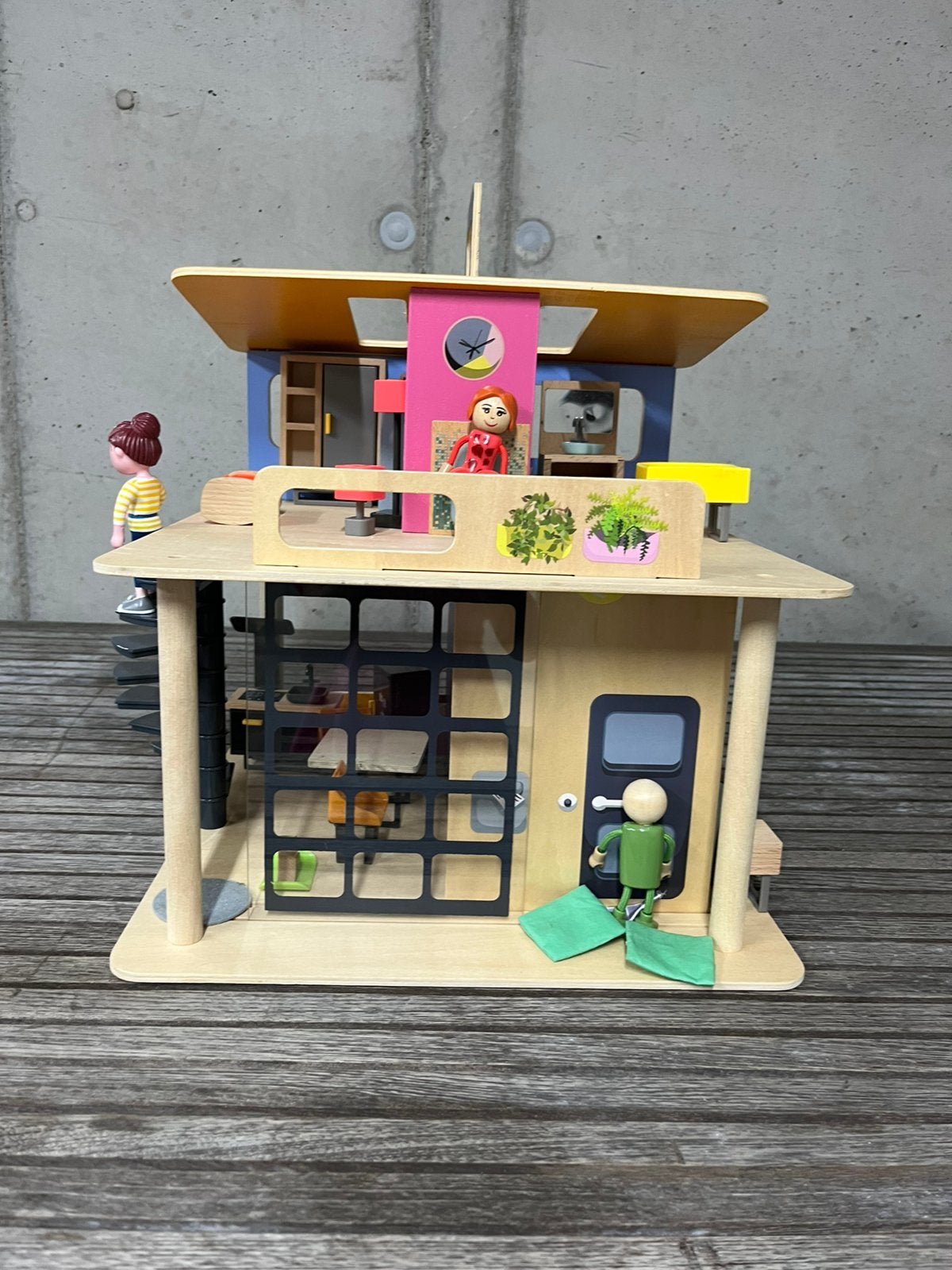 Houten speelhuis met veel accessoires, Verzamelen, Ophalen, Zo goed als nieuw