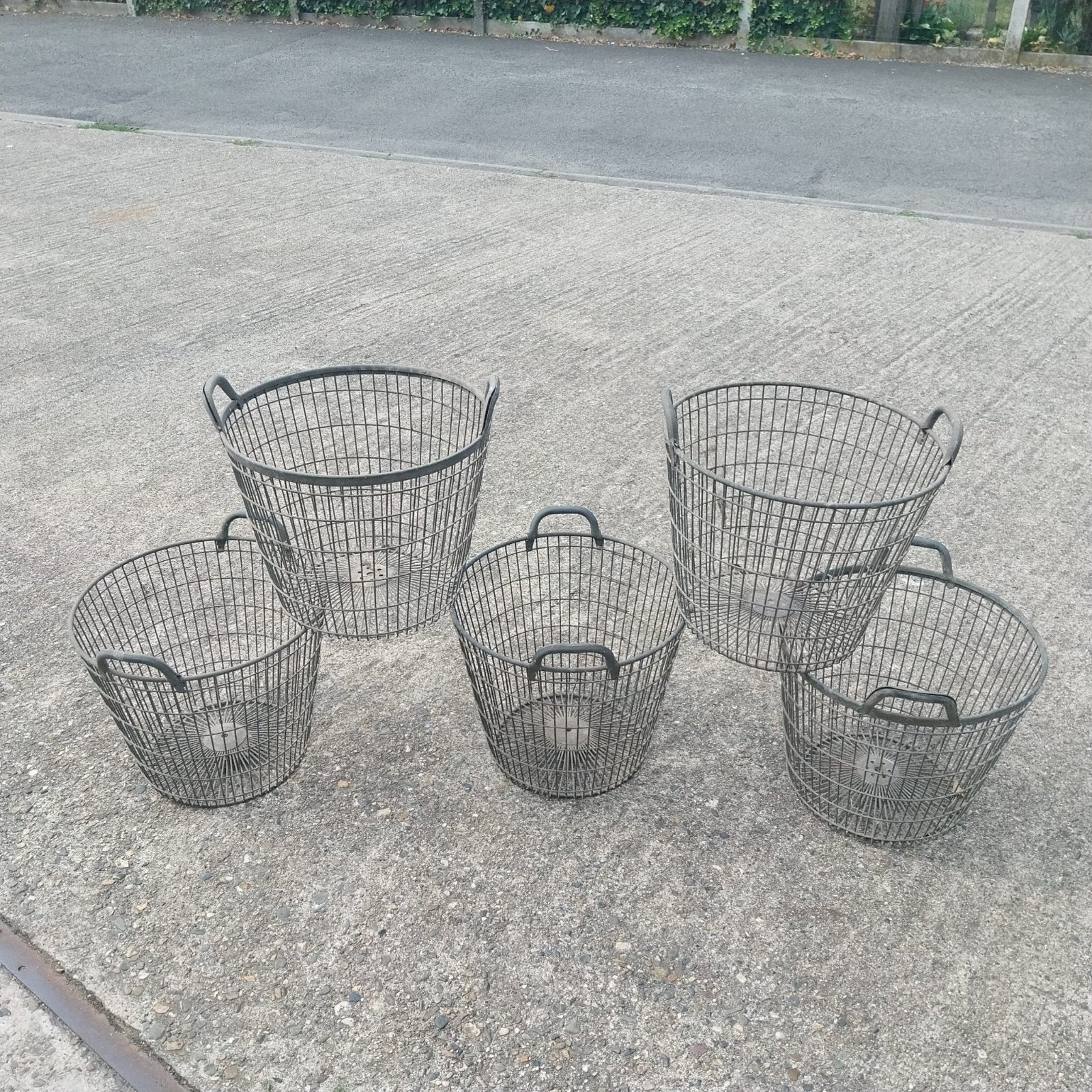Oude metalen aardappelmand / draadmand – €20 per stuk, Ophalen, ., ., .