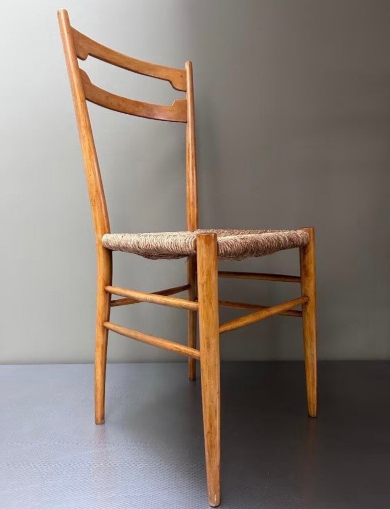 Superleggera stijl, jaren 60-70, Huis en Inrichting, Stoelen, Ophalen, Gebruikt, Twee