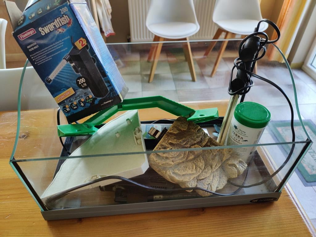 Aquarium  voor schildpadden, Ophalen