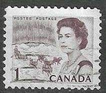 Canada 1967/1972 - Yvert 378 - Koningin Elisabeth II (ST), Verzenden, Gestempeld