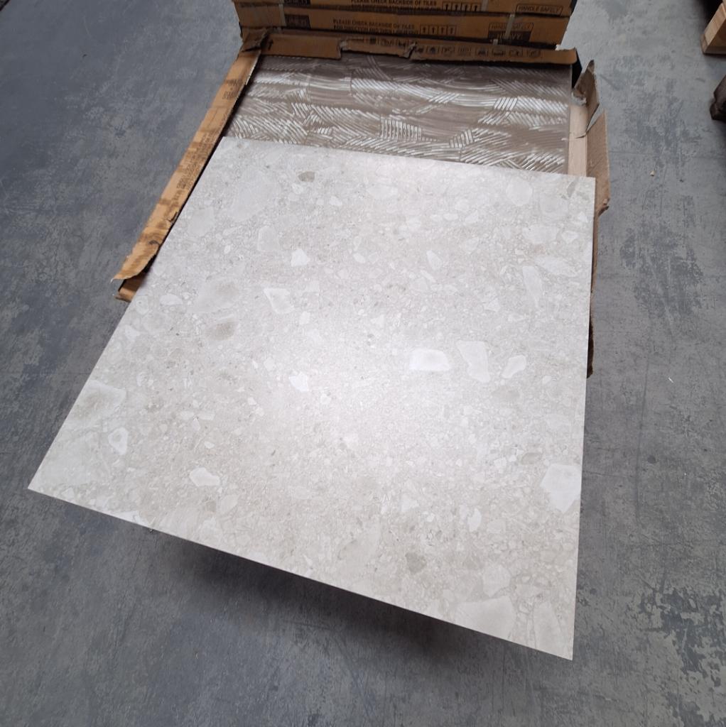 Grijs natuursteenlook Sinova Blanco tegels 60x60 10m2 nr314, Doe-het-zelf en Bouw, Tegels, Nieuw, Ophalen of Verzenden