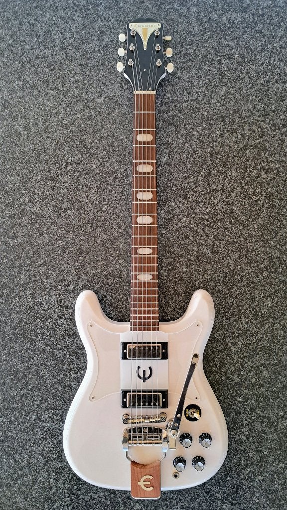 Epiphone Crestwood Custum (2020) - Polaris White, Ophalen, Gebruikt, Solid body, Epiphone
