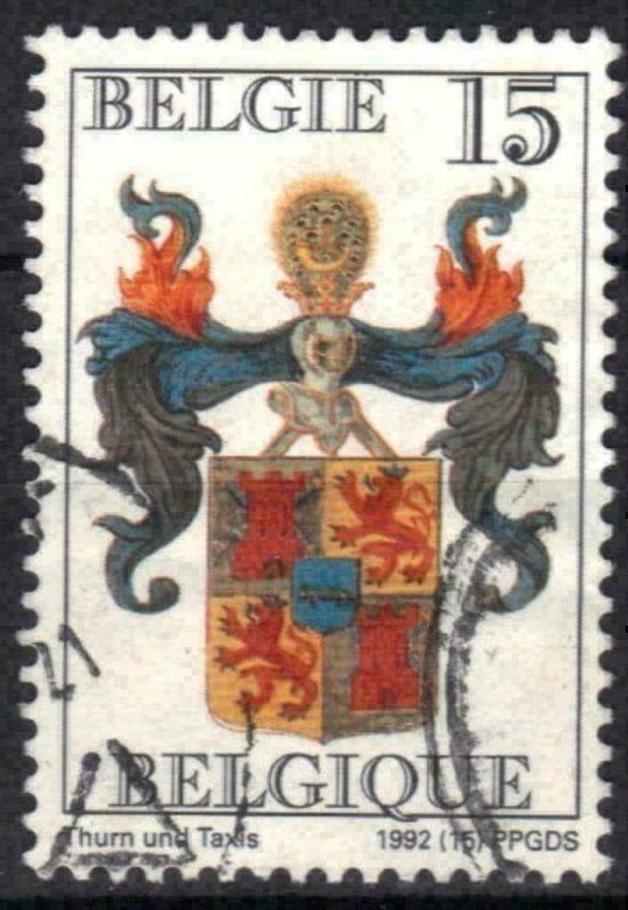 Belgie 1992 - Yvert/OBP 2483 - Thurn en Tassis - Wapens (ST), Postzegels en Munten, Postzegels | Europa | België, Verzenden, Gestempeld