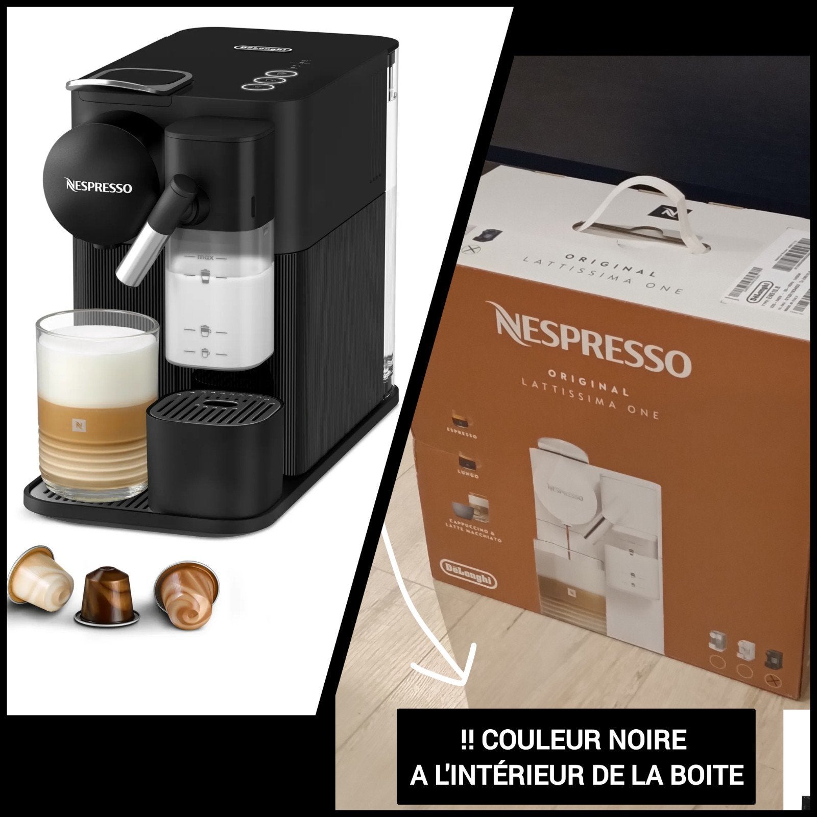 DeLonghi Lattissima ZWART NIEUW 2 jaar garantie (+100 caps), Elektronische apparatuur, Ophalen, Nieuw