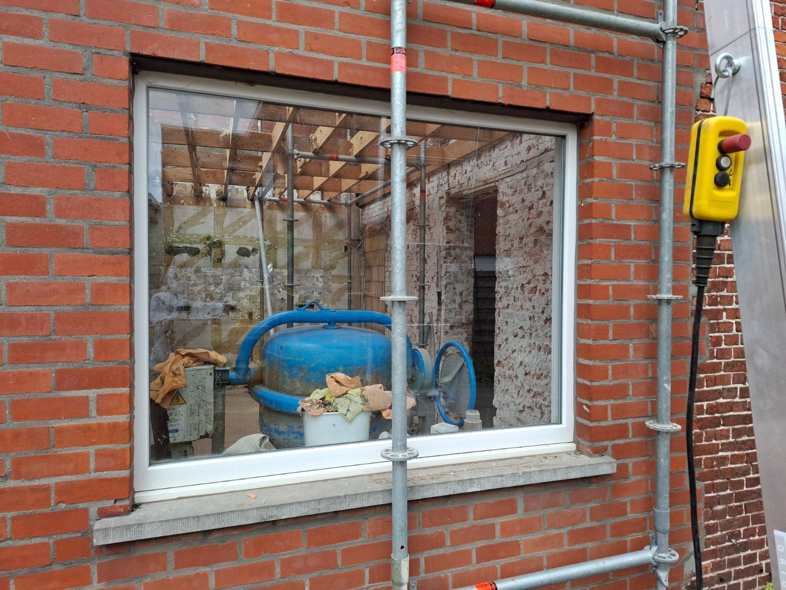 Wit PVC Raam vast., Ophalen, Gebruikt, Raamkozijn, 150 tot 225 cm