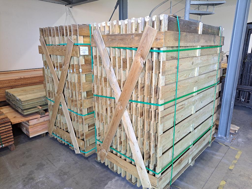 GOEDKOOP!: Mooie tuinschermen (15-planks/13mm): 180x180cm, Tuin en Terras, Tuinschermen, Nieuw, Hout, 150 tot 200 cm, 150 tot 200 cm
