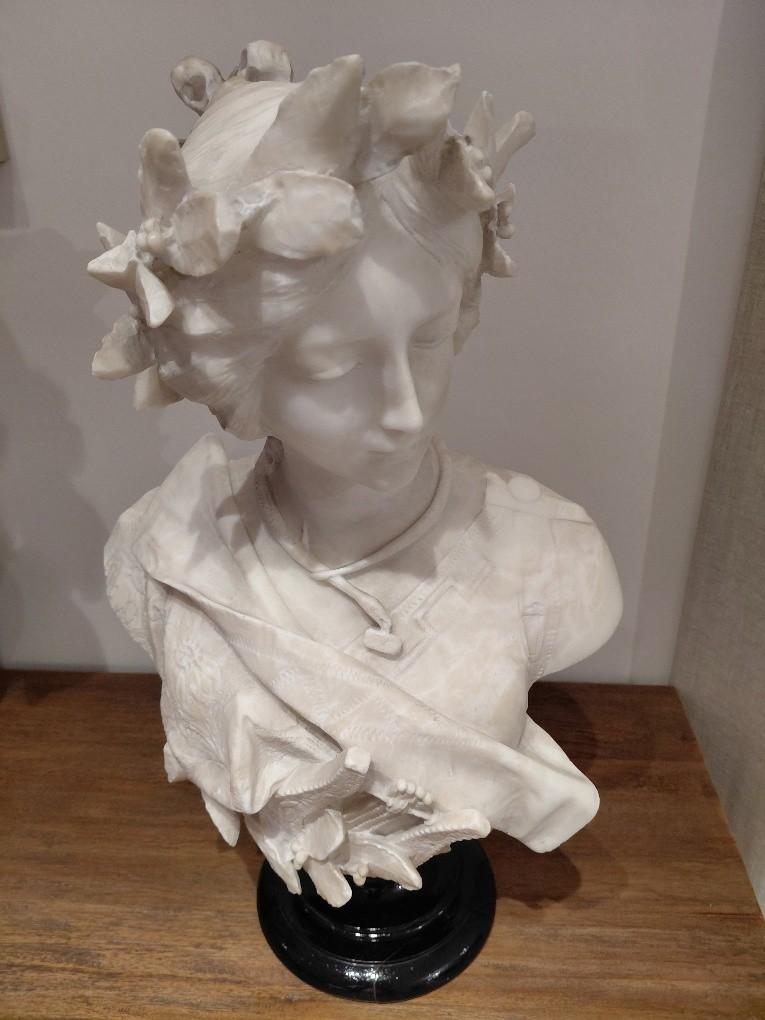Buste de femme de style Art nouveau., Enlèvement, Matériau naturel, Fait main, Femme
