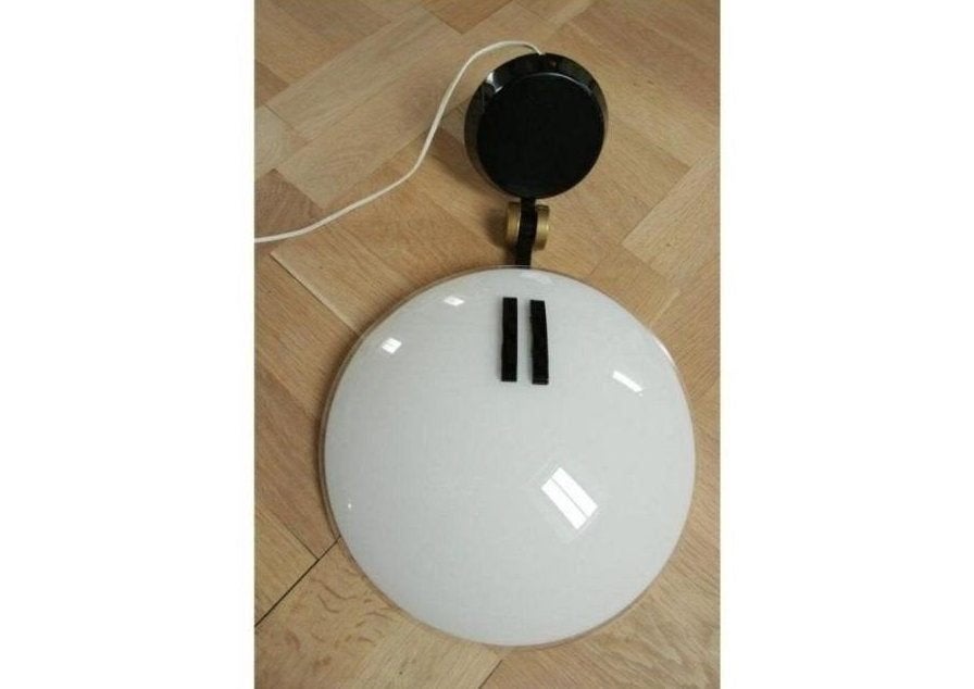 Bruno Gecchelin Design Wandlamp voor Oluce – Jaren 80, Blanc, Verre, Enlèvement, Utilisé
