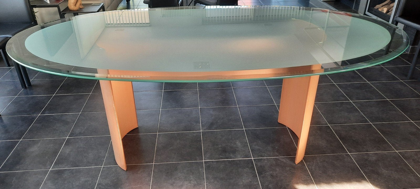 glazen tafel 2m, Ophalen, 200 cm of meer