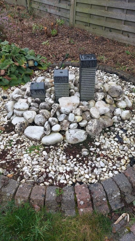Granieten tuinfontein met toebehoren, Tuin en Terras, Ophalen