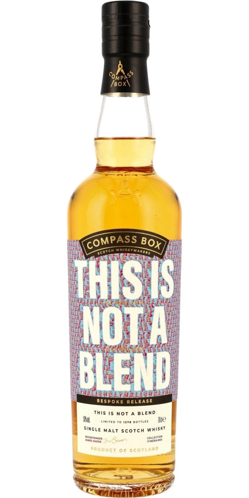 Compass Box - This is not a blend, Enlèvement ou Envoi, Neuf, Autres types, Pleine