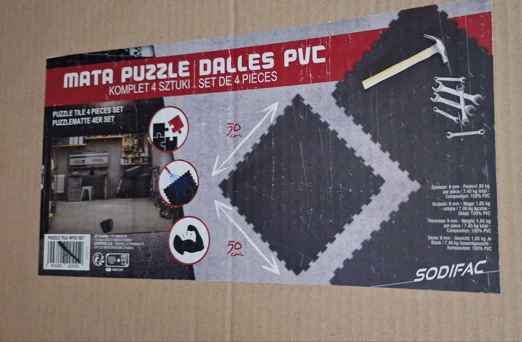 Sodifac PVC Puzzelmatten (4 stuks - 1m²) - Zware Industriële, Auto-onderdelen, Overige Auto-onderdelen, Ophalen of Verzenden