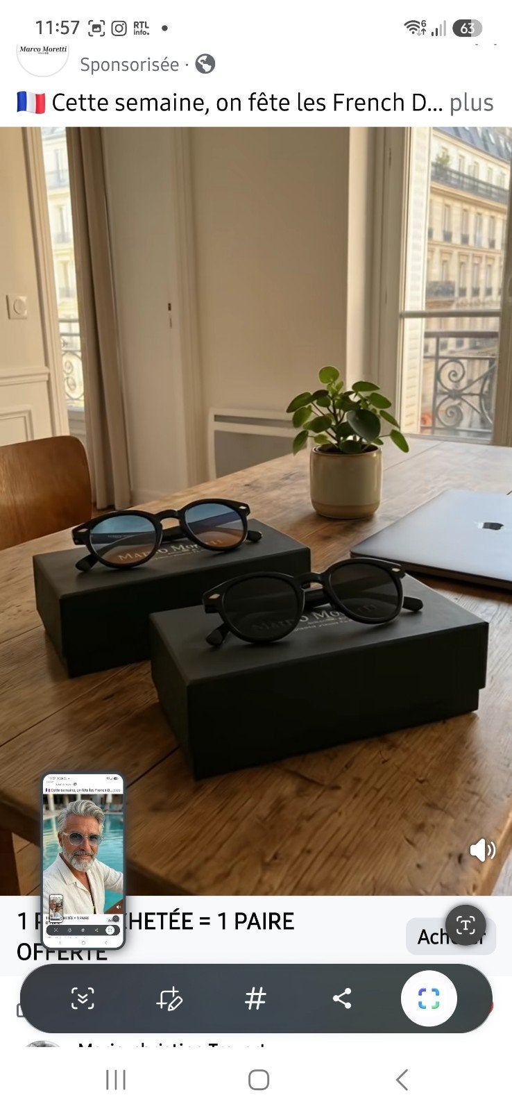 Marco Moretti lunettes  Neuf, Enlèvement ou Envoi, Lunettes