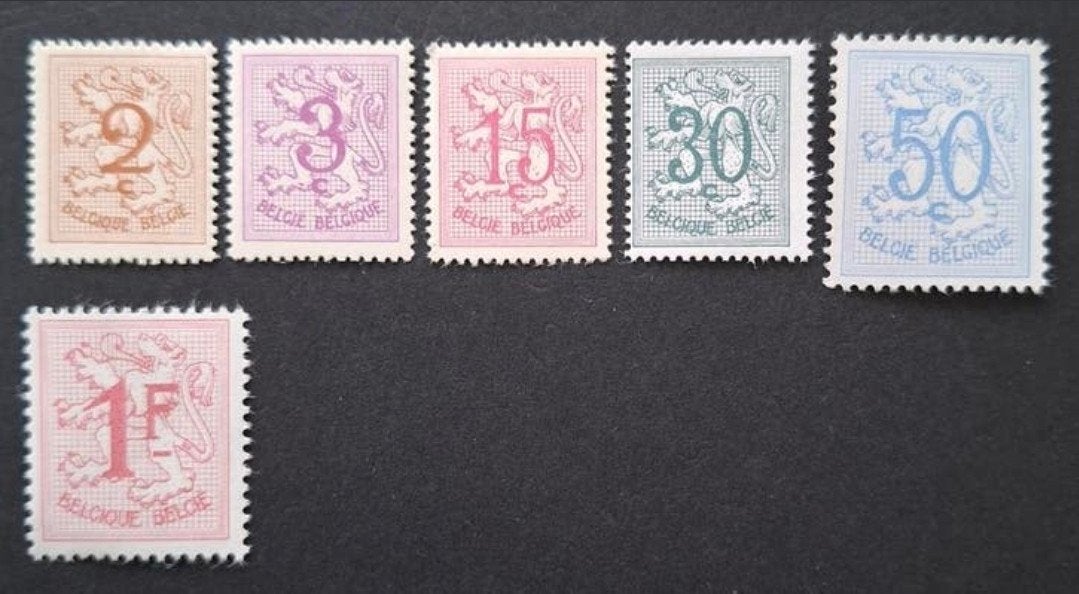 Belgique : COB 1026A/27B ** Lion héraldique 1957., Sans timbre, Neuf, Enlèvement ou Envoi, Non oblitéré