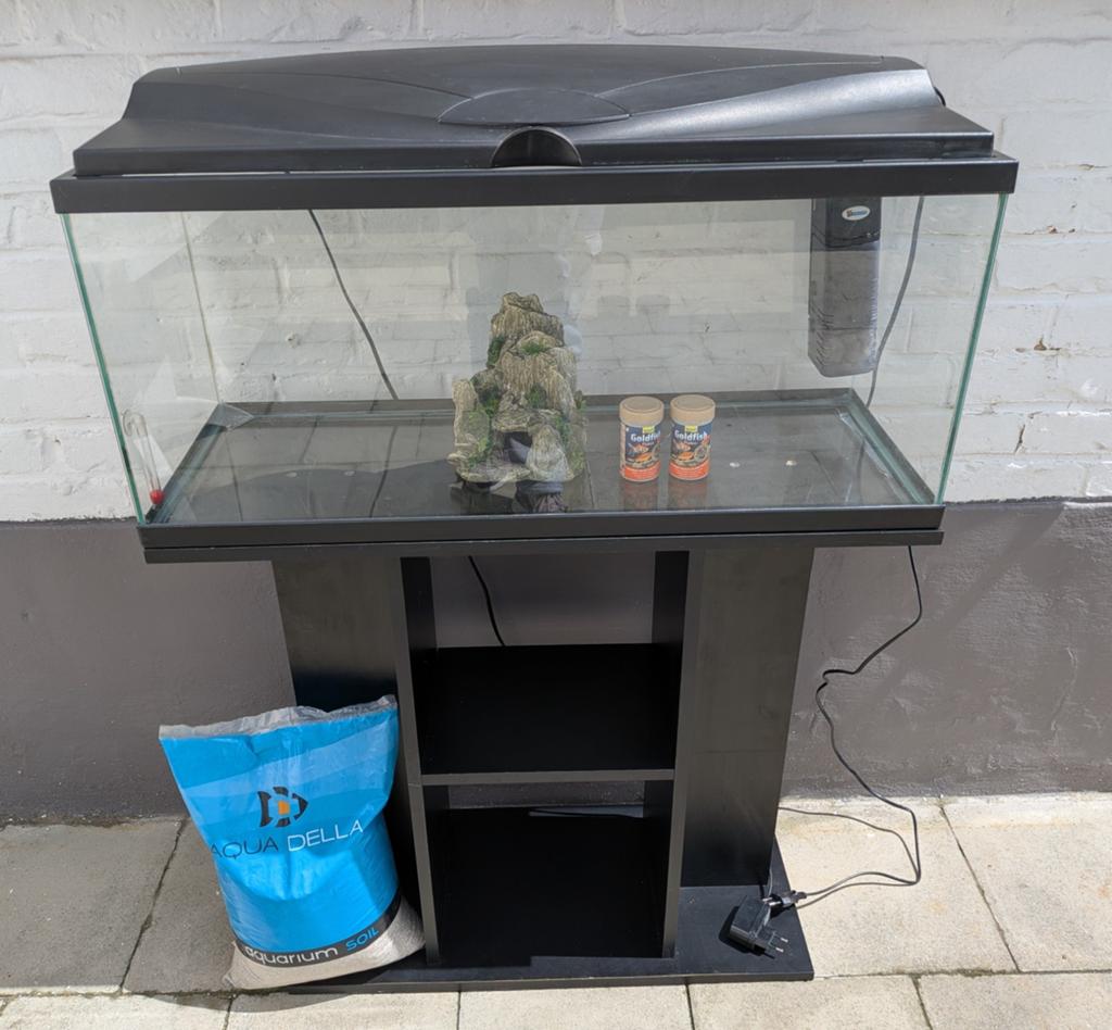 Aquarium met kast, Ophalen, Decoratie