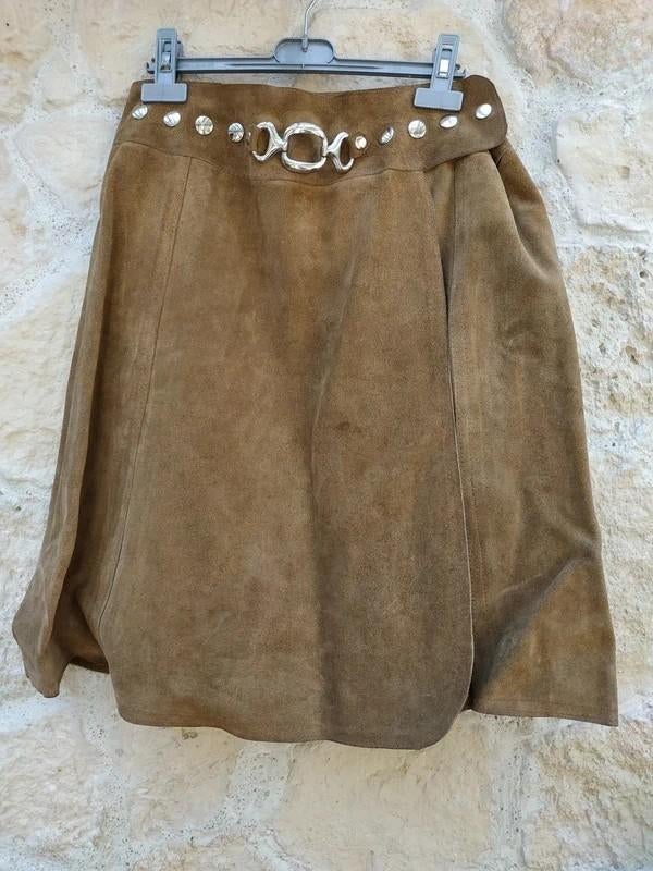 Jupe en cuir, Vêtements | Femmes, Jupes, Enlèvement ou Envoi, Brun