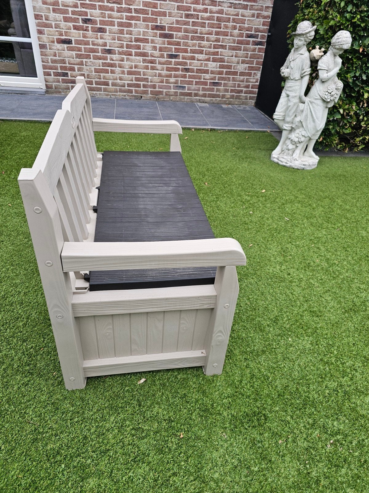 Canapé Keter avec rangement, état neuf, PVC résistant, Enlèvement, Comme neuf, Synthétique