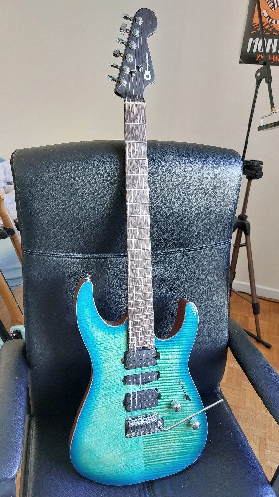 Charvel MJ DK24 HSH Carribean Burst, Muziek en Instrumenten, Snaarinstrumenten | Gitaren | Elektrisch, Ophalen, Zo goed als nieuw