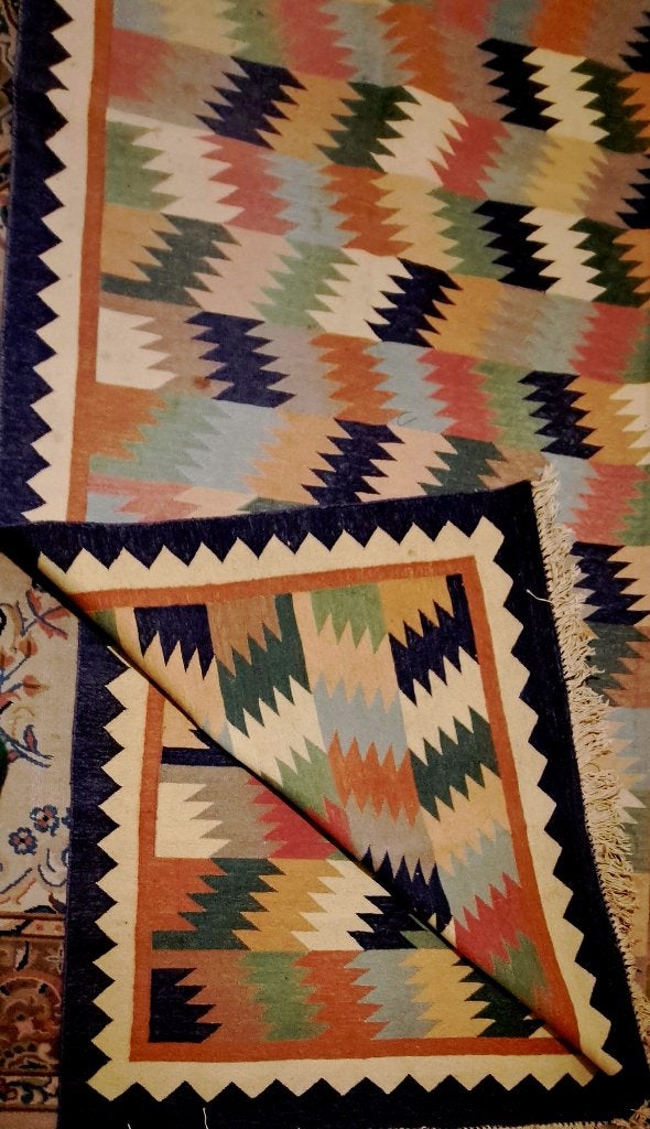 mooie multicolor perzisch, oosterse kelim tapijt, Antiquités & Art, Tapis & Textile, Enlèvement ou Envoi