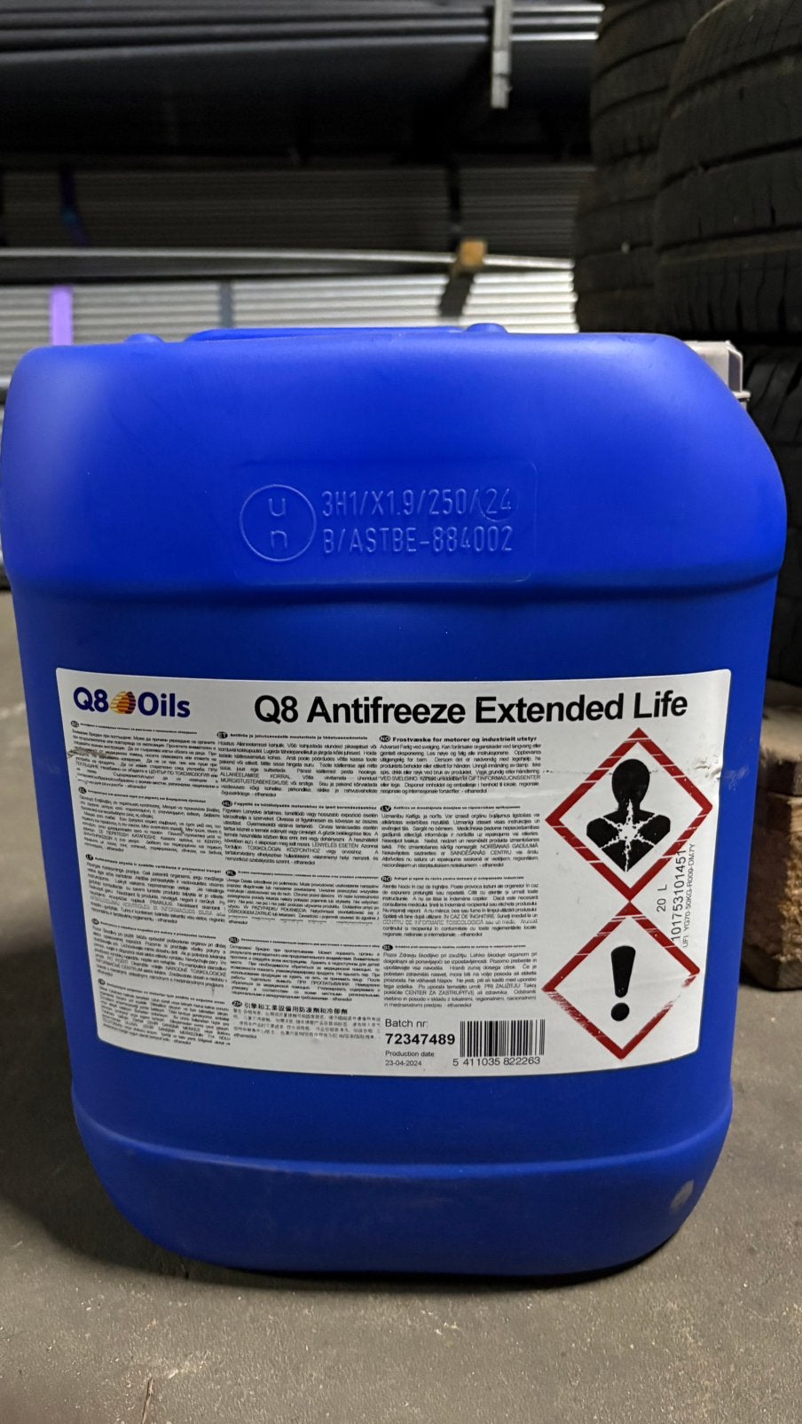Antigel Q8 Durée de vie prolongée 20, Enlèvement