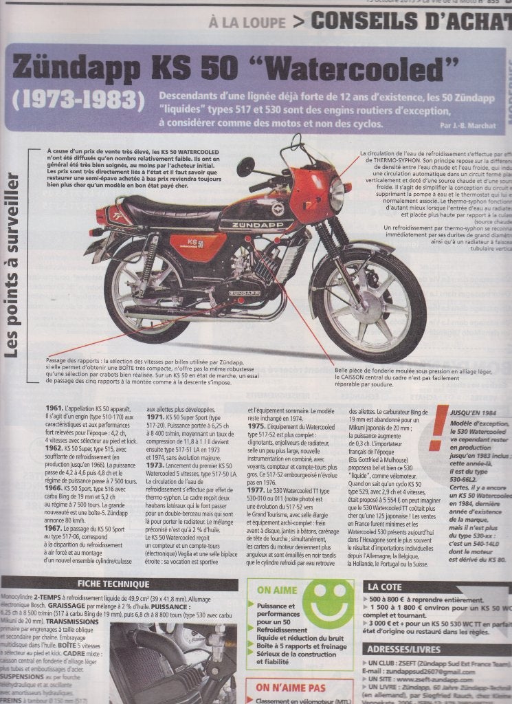 Cyclomoteur Sport Zündapp KS 50 collection, Envoi, Utilisé