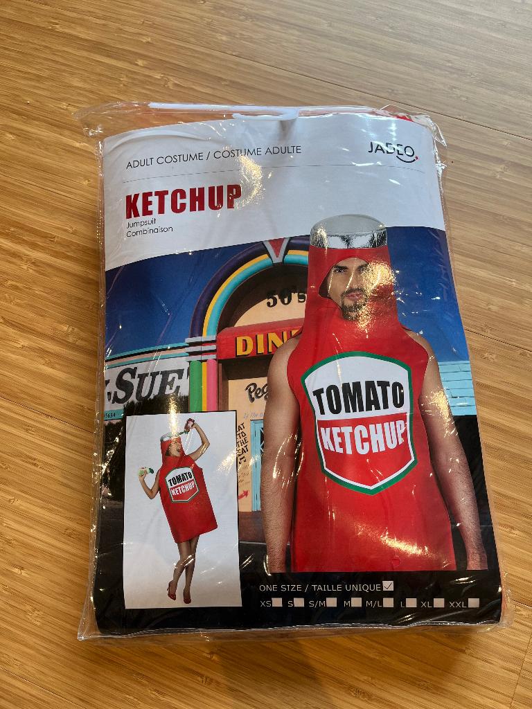 Costume de ketchup, Enlèvement ou Envoi, Neuf, Autres tailles, Vêtements