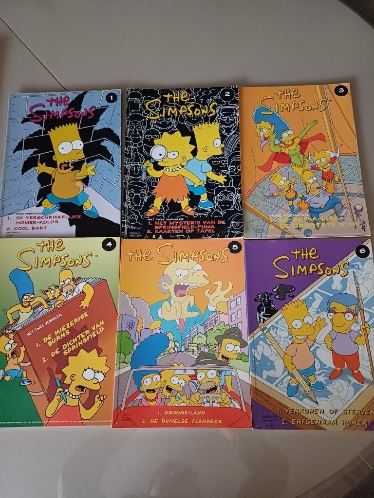 The Simpsons/Matt Groening 11 vintage strips zie objecten, Meerdere stripboeken, Ophalen, Gelezen