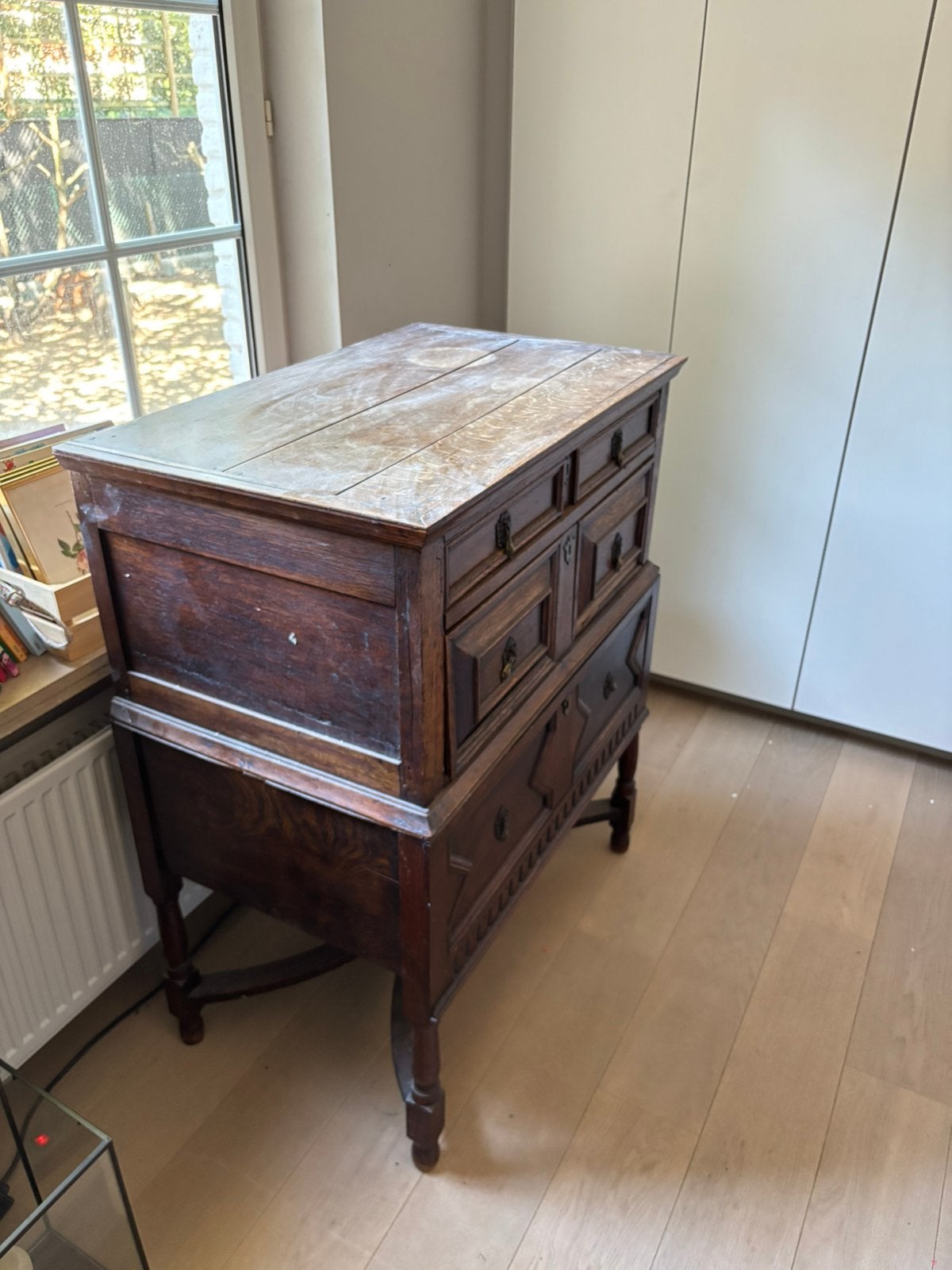 Bruine houten kast, Maison & Meubles, Armoires | Secrétaires, Enlèvement, Comme neuf