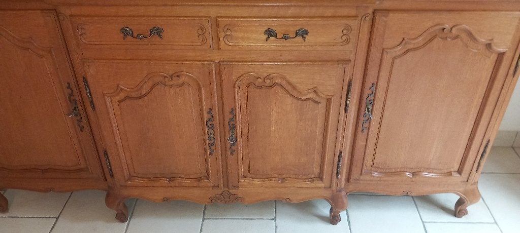 Buffet Louis XV en chêne, Maison & Meubles, Avec tiroir(s), 200 cm ou plus, Moins de 100 cm, Enlèvement