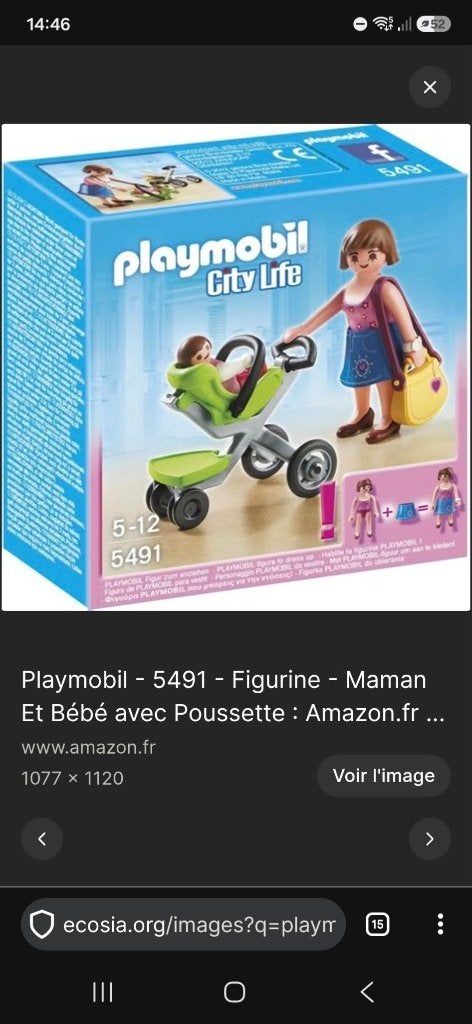 Playmobil 5491 : maman et bébé avec poussette, Enfants & Bébés, Enlèvement ou Envoi, Comme neuf, Kit complet, City life