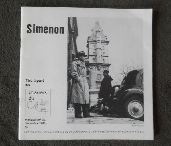 Simenon - Tiré à part des dossiers du CACEF, Ophalen of Verzenden, Gelezen