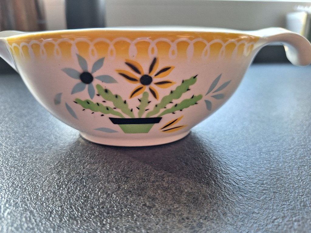 saucière Port Cros - Digoin Sarreguemines motif fleurs, Antiquités & Art, Antiquités | Céramique & Poterie, Enlèvement