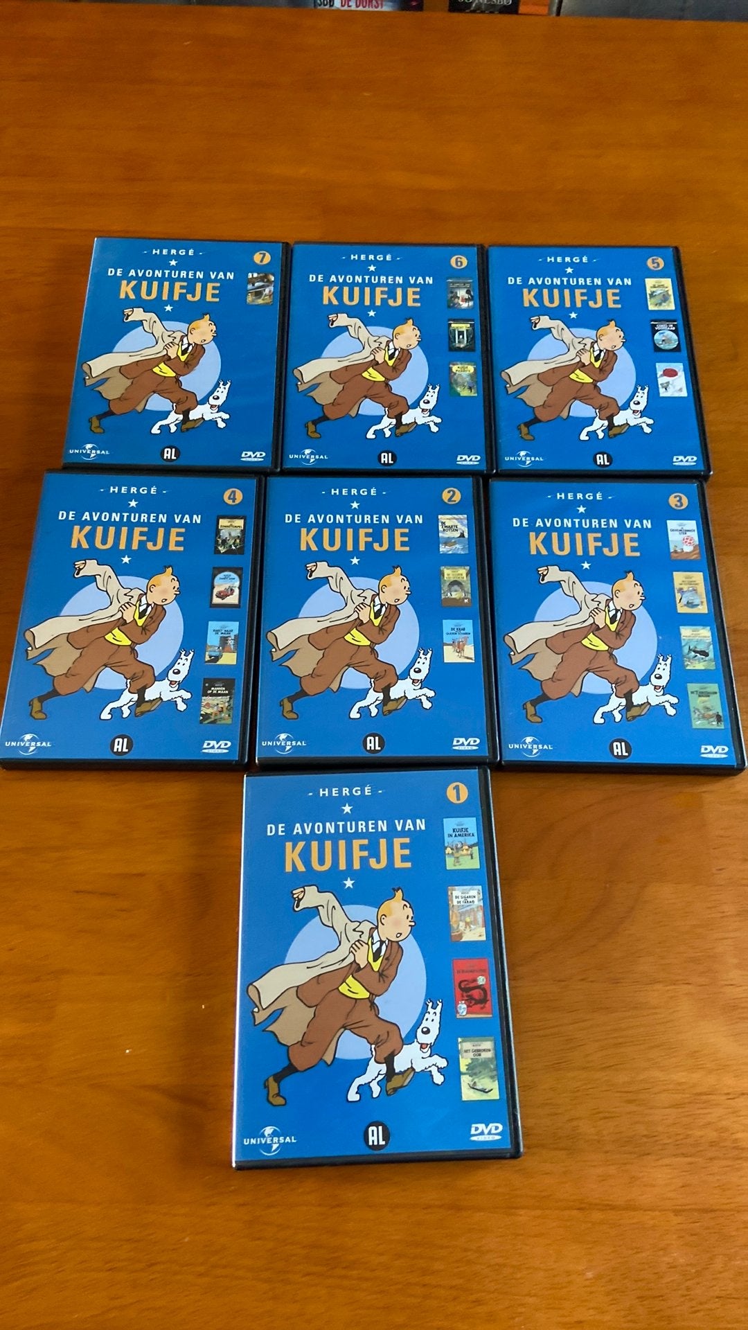 De avonturen van Kuifje - 7 delen, Ophalen of Verzenden, Gebruikt, Verhaal of Sprookje, 3 tot 5 jaar