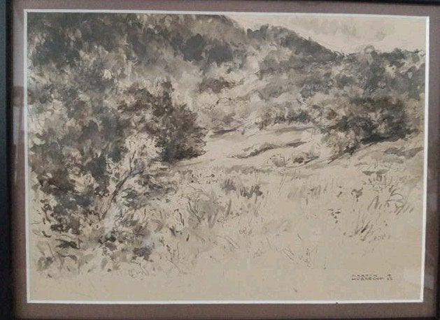 Martin Hubrecht (1892-1965) originele aquarel, gesigneerd, Antiek en Kunst, Ophalen of Verzenden