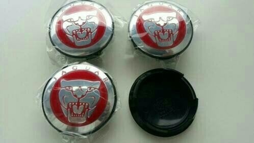 Jaguar velgen naafdoppen 58 mm rood of zwart, Ophalen of Verzenden, Nieuw