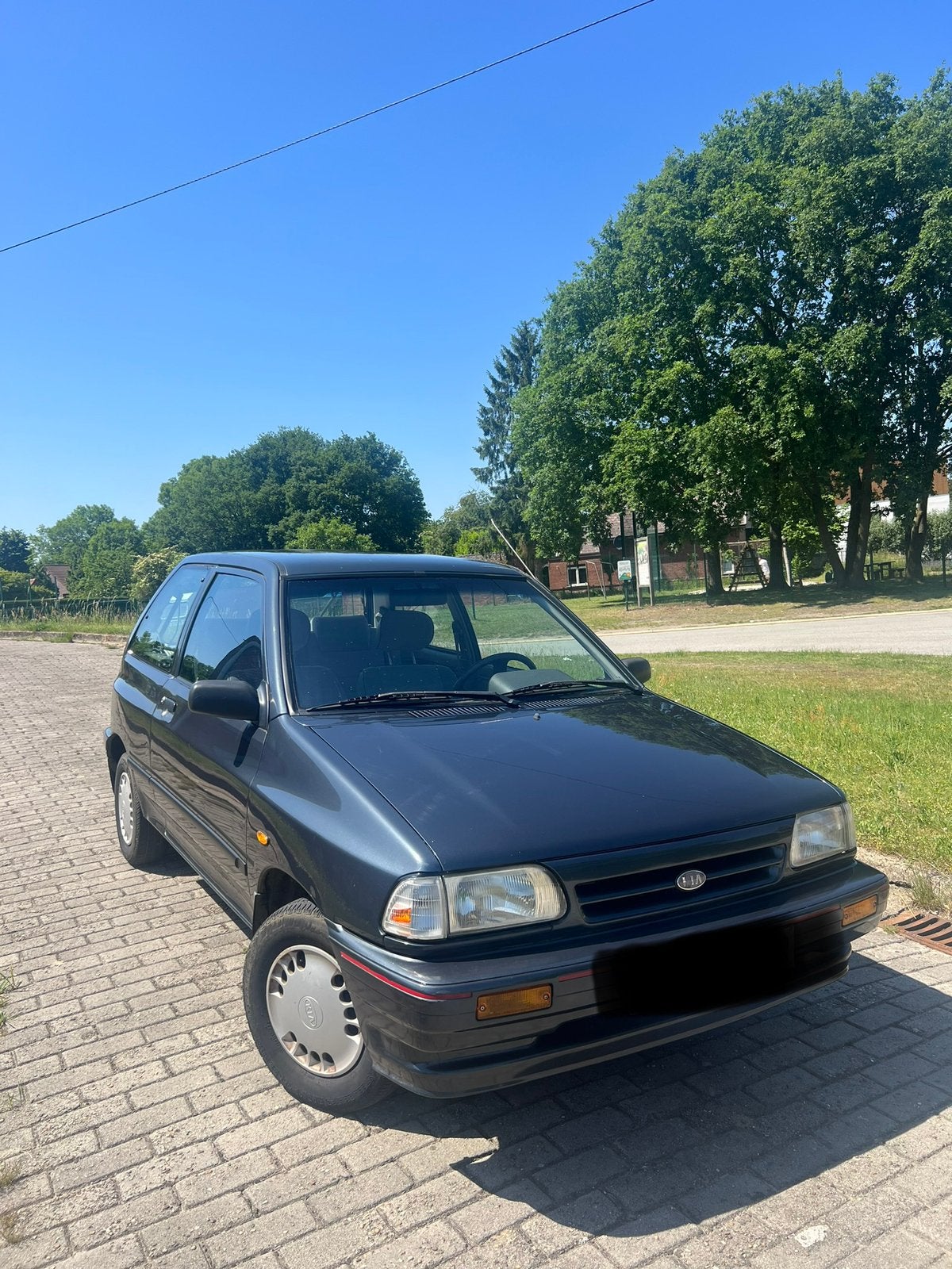 Kia Pride, 1.3 Benzine, 120.000km, Bwj 1995, Automaat, Auto's, Stof, Elektrische ramen, Overige kleuren, Grijs