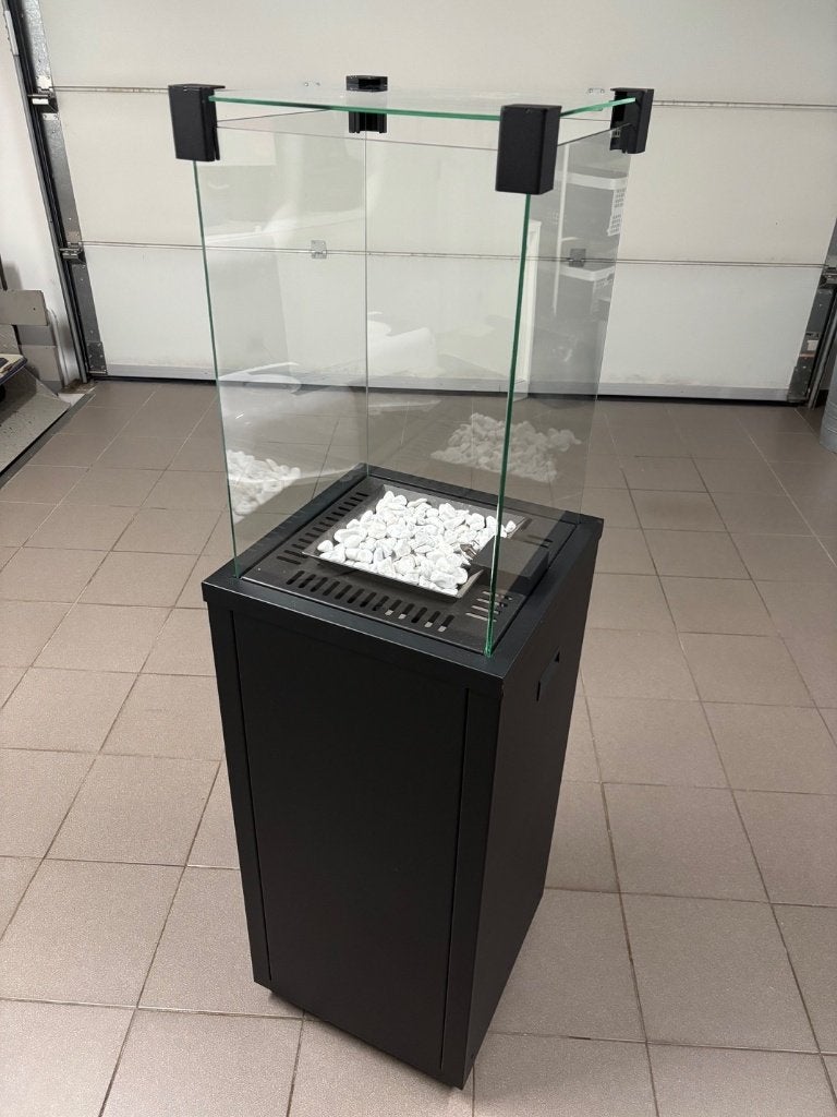 Terrasgaskachel Kratki Patio Slim, Ophalen, Draaibaar, Gebruikt, Vloer