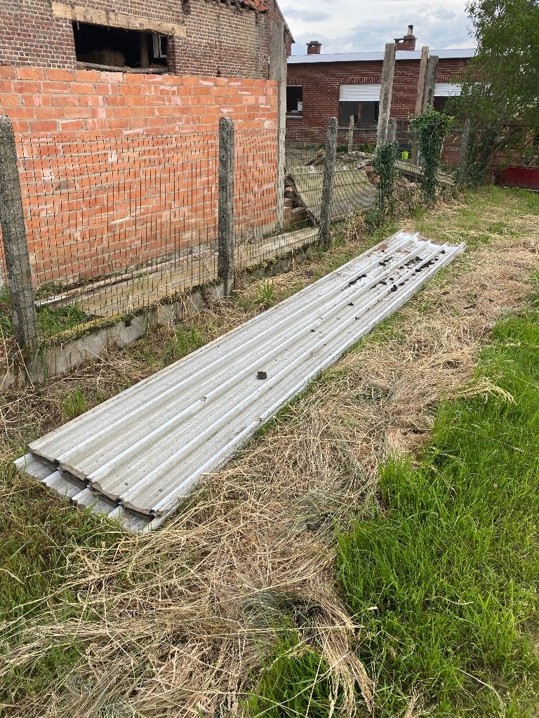 Stalen golfplaten gratis op te halen, Gebruikt, 15 m² of meer, Metaal, Grijs
