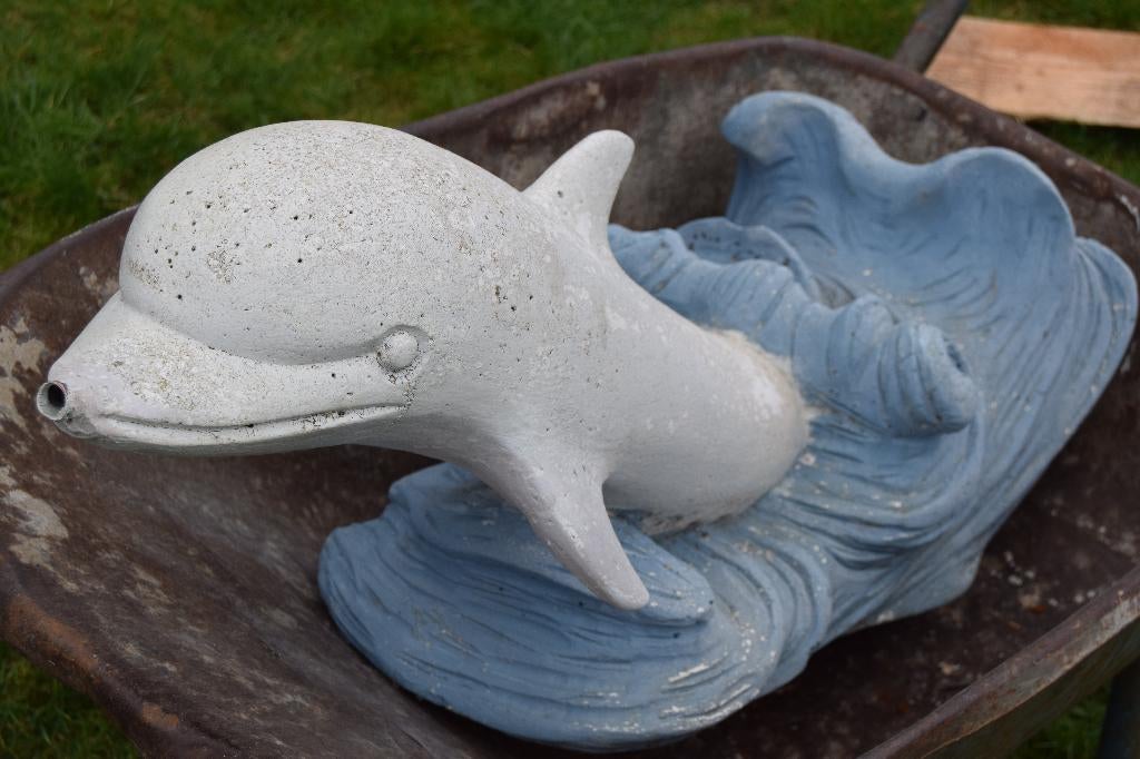 antieke waterspuwer/dolfijn, Tuin en Terras, Ophalen, Zo goed als nieuw, Fontein