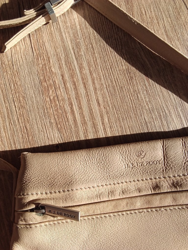 Sac à main en cuir, Enlèvement ou Envoi, Utilisé, Beige, Sac à main