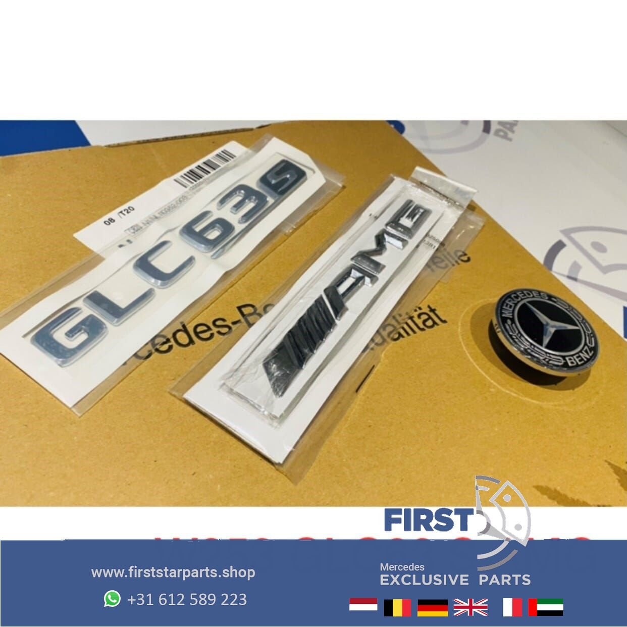 W253 GLC63S AMG LOGO SET GLC 63 S CHROOM EMBLEMEN SET Merced